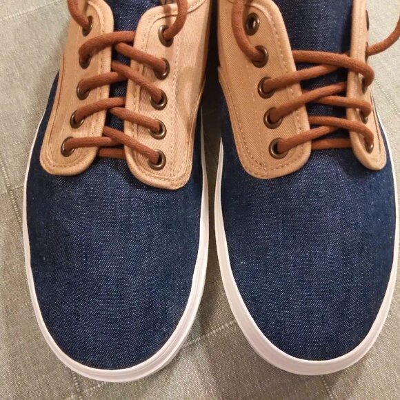Vans Men's Denim Beige Canvas Shoes - Size 9.5 - Picture 5 of 6